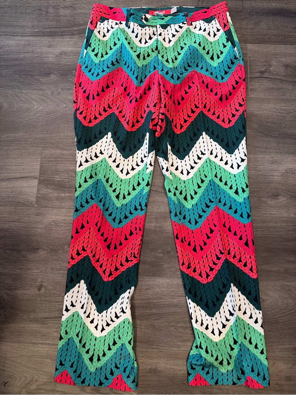 Shinesty men’s Chevron multicolor dress pants, excellent, 34x34